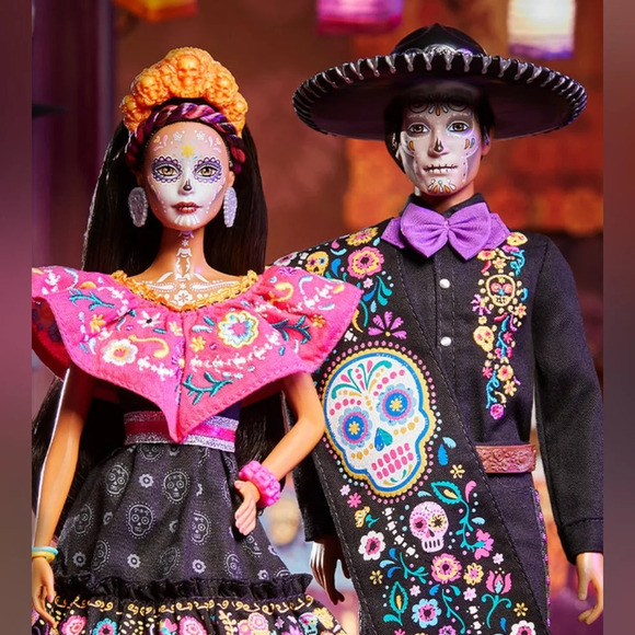 NRFB, Barbie 2021 Dia De Muertos Ken Doll Day Of The Dead, Colorfull Mattel, NEW - Picture 10 of 16